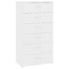 Sideboard with 6 Drawers White 50x34x96 cm Engineered Wood