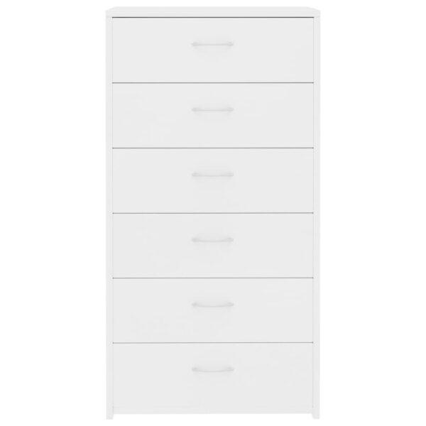 Sideboard with 6 Drawers White 50x34x96 cm Engineered Wood