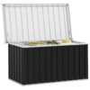 Garden Storage Box Anthracite 129x67x65 cm