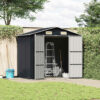 Garden Shed Anthracite 205x129x183 cm Galvanised Steel