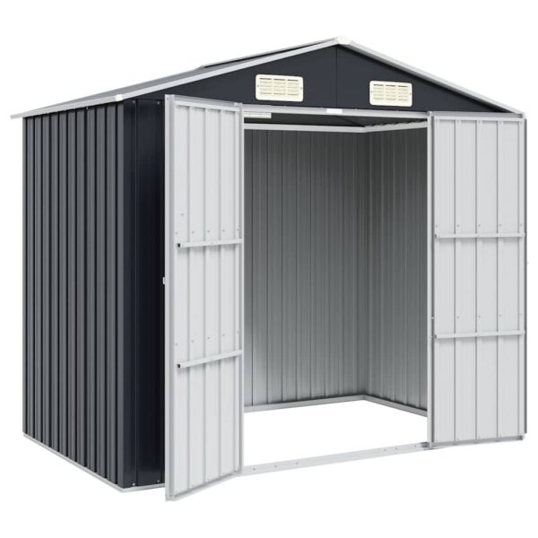 Garden Shed Anthracite 205x129x183 cm Galvanised Steel