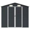 Garden Shed Anthracite 205x129x183 cm Galvanised Steel