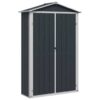 Garden Shed Anthracite 116x45x175 cm Galvanised Steel