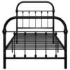 284498  Bed Frame without Mattress Black Metal 90x200 cm