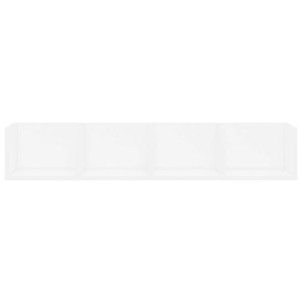 CD Wall Shelf White 100x18x18 cm Engineered Wood