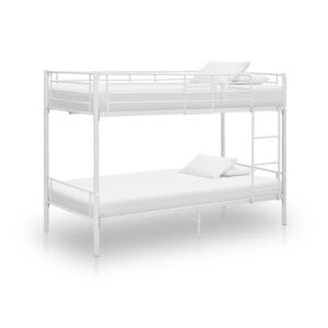 Bunk Bed without Mattress White Metal 90x200cm