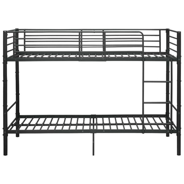 Bunk Bed without Mattress Black Metal 90x200cm