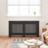 Radiator Cover Black 152x19x81.5 cm MDF