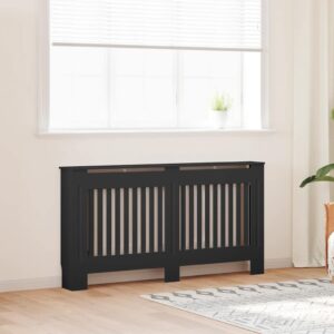 Radiator Cover Black 152x19x81.5 cm MDF