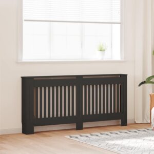 Radiator Cover Black 172x19x81.5 cm MDF