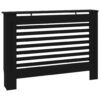 Radiator Cover Black 112x19x81.5 cm MDF