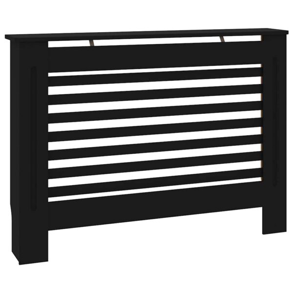 Radiator Cover Black 112x19x81.5 cm MDF
