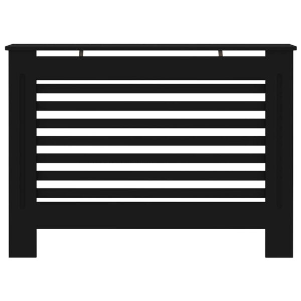 Radiator Cover Black 112x19x81.5 cm MDF
