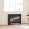 Radiator Cover Black 112x19x81.5 cm MDF