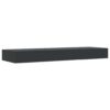 Floating Wall Shelf with Drawer Black 80x25x8 cm