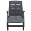 Folding Sun Lounger Plastic Anthracite