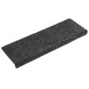 Stair Mats Self-adhesive 15 pcs 65x21x4 cm Grey Rectangular Edge