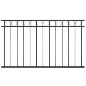 Fence Panel Steel 1.7x0.8 m Black