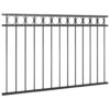Fence Panel Steel 1.7x0.8 m Black