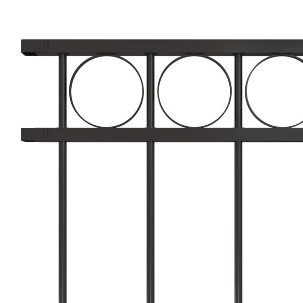 Fence Panel Steel 1.7x0.8 m Black