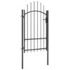 Garden Gate Steel 1x2.2 m Black