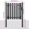 Garden Fence Gate Steel 100x75 cm Anthracite