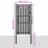 Garden Fence Gate Steel 100x200 cm Anthracite