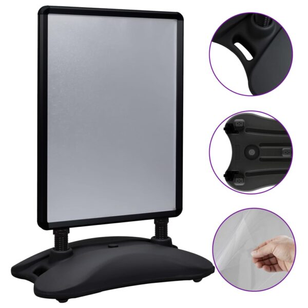 A1 Waterbase Poster Stand Black Aluminium Alloy