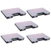Assortment Boxes 5 pcs with Adjustable Dividers 385x283x50 mm Plastic