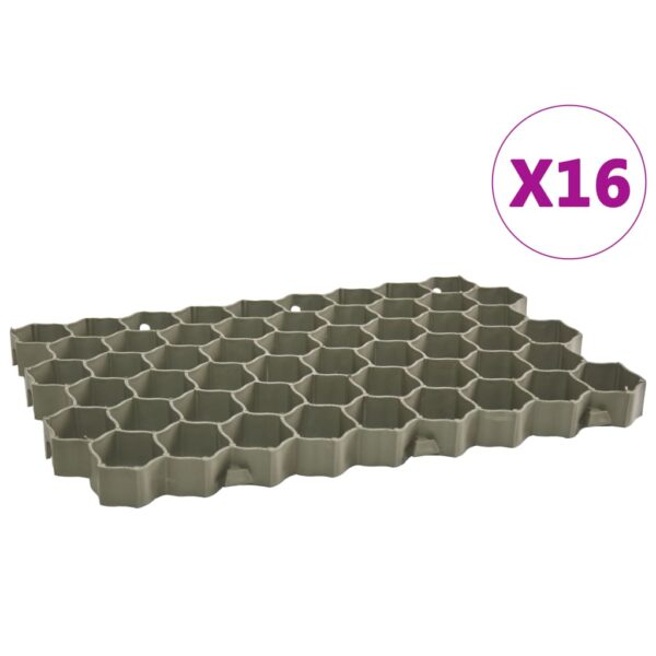 Grass Grids 16 pcs Green 60x40x3 cm Plastic