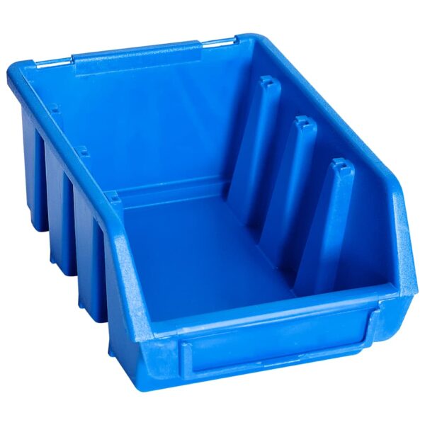 Stacking Storage Bins 20 pcs Blue Plastic