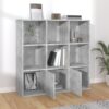 Book Cabinet Concrete Grey 98x30x98 cm Engineered Wood