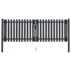 Double Door Fence Gate Steel 300x75 cm Anthracite
