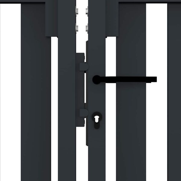 Double Door Fence Gate Steel 300x75 cm Anthracite