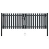 Double Door Fence Gate Steel 300x125 cm Anthracite