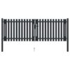 Double Door Fence Gate Steel 300x125 cm Anthracite