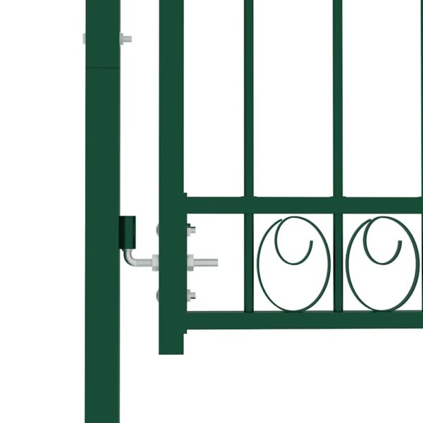 8719883885971_g_en_hd_3.jpg Fence Gate with Spikes Steel 100x100 cm Green