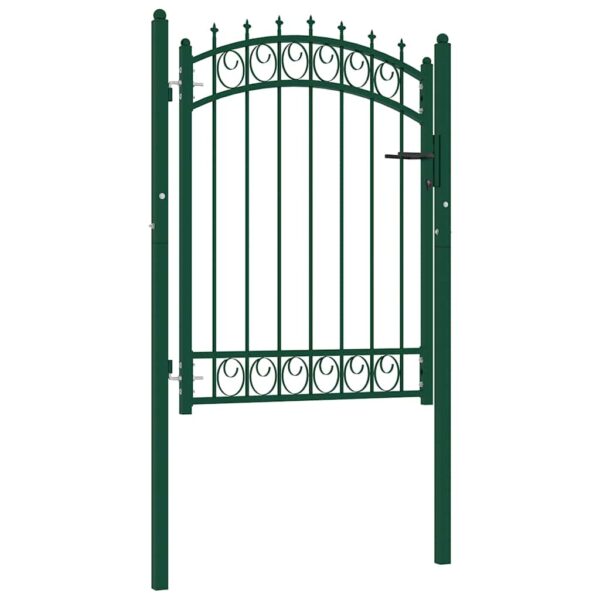 8719883885988_a_en_hd_1.jpg Fence Gate with Spikes Steel 100x125 cm Green