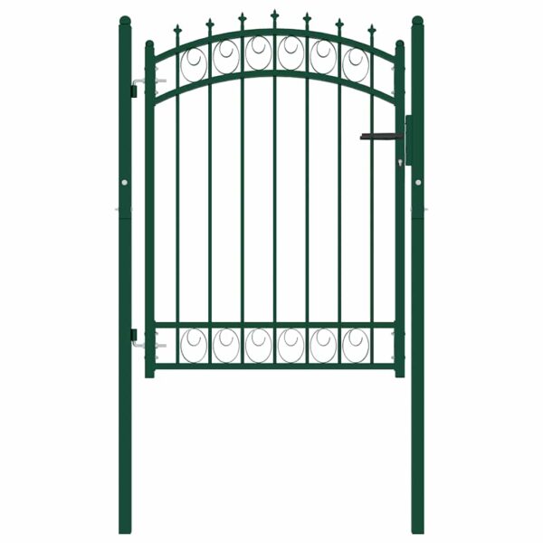 8719883885988_g_en_hd_1.jpg Fence Gate with Spikes Steel 100x125 cm Green