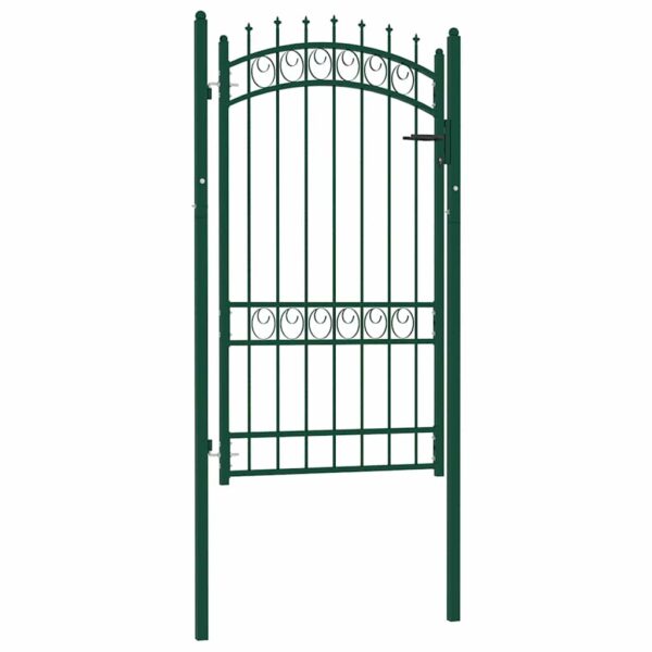 8719883886008_a_en_hd_1.jpg Fence Gate with Spikes Steel 100x175 cm Green