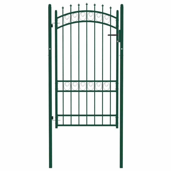 8719883886008_g_en_hd_1.jpg Fence Gate with Spikes Steel 100x175 cm Green