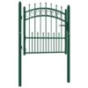 8719883886077_a_en_hd_1.jpg Fence Gate with Spikes Steel 100x100 cm Green