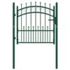 8719883886077_g_en_hd_1.jpg Fence Gate with Spikes Steel 100x100 cm Green