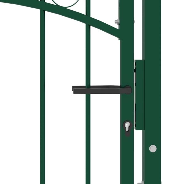 8719883886077_g_en_hd_3.jpg Fence Gate with Spikes Steel 100x100 cm Green