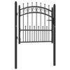 8719883886121_a_en_hd_1.jpg Fence Gate with Spikes Steel 100x100 cm Black