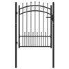 8719883886138_g_en_hd_1.jpg Fence Gate with Spikes Steel 100x125 cm Black