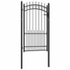 8719883886152_a_en_hd_1.jpg Fence Gate with Spikes Steel 100x175 cm Black