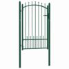 8719883886190_a_en_hd_1.jpg Fence Gate with Spikes Steel 100x150 cm Green