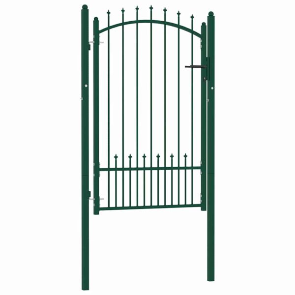 8719883886190_a_en_hd_1.jpg Fence Gate with Spikes Steel 100x150 cm Green