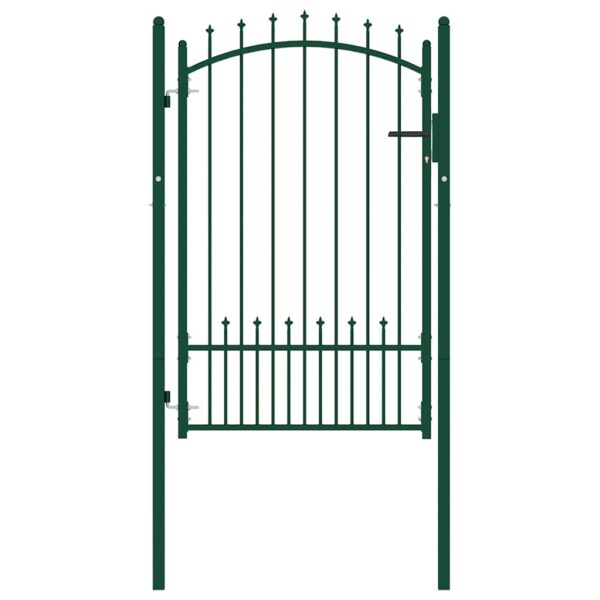 8719883886190_g_en_hd_1.jpg Fence Gate with Spikes Steel 100x150 cm Green